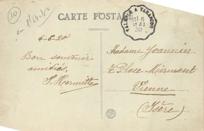 Vignon — Entrée de la Ville - Vue prise de la Gare — Lucne F. Beau — 背面