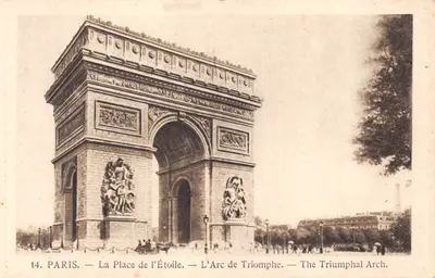 Paris — L'Arc de Triomphe — éditeur non visible, n° 14