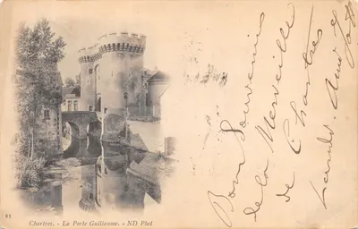 Chartres - La Porte Guillaume — tour et pont sur canal, éditeur ND Phot, n° 23