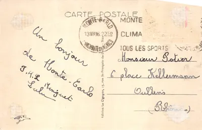 Principauté de MONACO — Vue générale — Édition Monte Carlo n° 14447 — पीछे