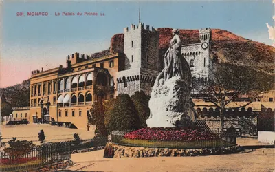 Monaco — Le Palais du Prince avec statue — éditeur LL, n° 281