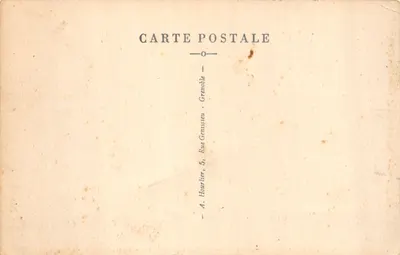Grenoble — Le Fort Rabot — L'Isère et les Alpes — éditeur A. Genissien, n° 225.1 — Verso