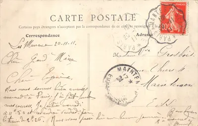 Environs de Meulan - Vigny - Le Château, cour intérieure — Edit. J. Klein à Meulan, n°7 — 背面