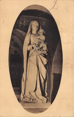 Statue de la Vierge à l'Enfant — Notre-Dame de La Chirat, St-Marcel-d'Urfé (Loire) — Imprimerie de l'Imagier de Notre-Dame de La Chirat, Nancy
