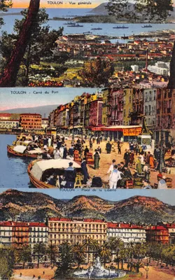 Toulon — Vue générale, Carré du Port, Place de la Liberté — éditeur BOUVE, n°83
