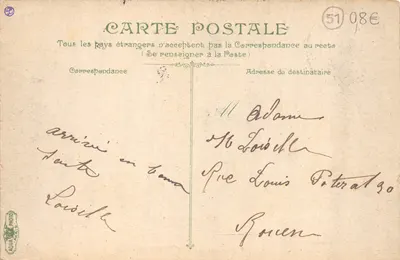 Reims — Statue de Drouet d'Erlon — L.V. & Cie — 裏面