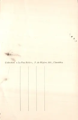 Les Charmettes — Habitación de J.-J. Rousseau — SAVOIE PITTORESQUE, n°585 — Reverso
