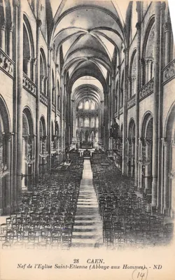 Nef de l'Église Saint-Étienne (Abbaye aux Hommes) — Caen — éditeur LÉVY ET NEURDIN RÉUNIS, n° 14