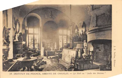 Institut de France, Abbaye de Chaalis — Le Hall ou « Salle des Moines » — J. E. Bulloz, Editeur