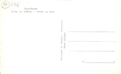 Ruines du château — Pierre-Percée — éditeur A. Absalon - Vexaincourt — पीछे