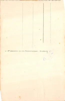 Paramé — Vue vers Rochebonne par gros temps — Éditeur : C° Alsacienne des Arts Photomécaniques, Strasbourg — 裏面