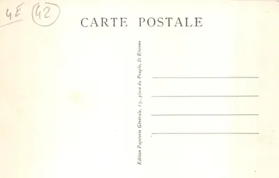 Dintorni di SAINT-ETIENNE — Il digrifo e sua imponente parete — Edition du Peuple — Verso