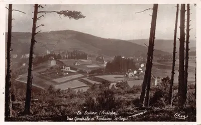 La Louvesc (Ardeche) — Vue Générale et Fontaine St-Regis — éditeur Cim