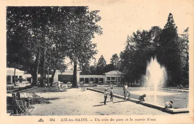 AIX-LES-BAINS — Un coin du parc et le miroir d'eau — éditeur Cie des Arts Photomécans, n° 364