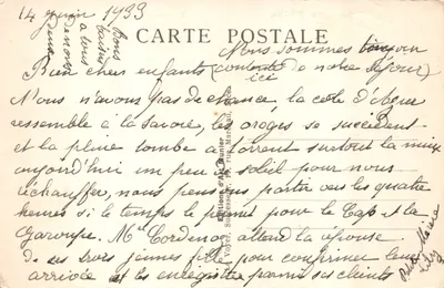 Antibes — Place Nationale — colonne monumentale, éditeur Photo Munier, n° 117 — Verso
