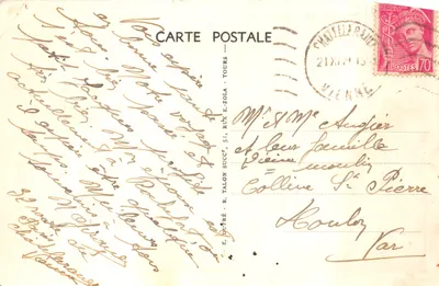 Cloche de l'Église Saint-Jean-l'Évangéliste — Châtellerault — offerte par l'Empereur de Russie — A.P. n°13 — Verso