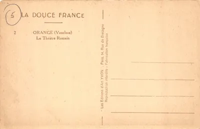Orange — Théâtre Romain — Éditions d'Art YVON — पीछे