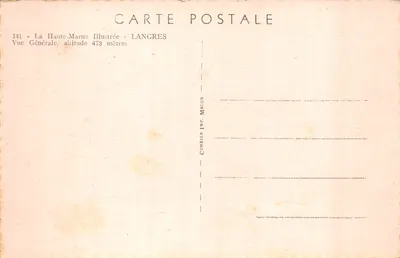 Langres — algemene uitzicht vanaf een uitstekend punt — La Haute-Marne Illustrée, nr. 141 — Achterkant