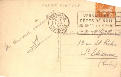 Versailles — Les Bains d'Apollon dans le Parc — A.P. n°36 — 背面