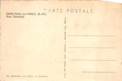 Saint-Paul-de-Vence — vue générale — éditeur Macon Imp. Combier — पीछे