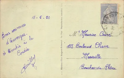 Les Gorges de l'Allier — cours supérieur — Éditions d'Art Margerit-Brémond, n° 4905 — पीछे