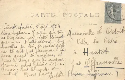 Évreux — Jardim Botânico e restos de monumentos encontrados nos Muros — C.M. n.º 135 — Verso
