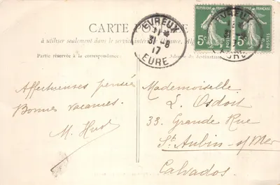 Environs d'EVREUX — Château d'Anet — Porte de Charles le Mauvais — G. Lebigre, Éditeur, Évreux — Verso