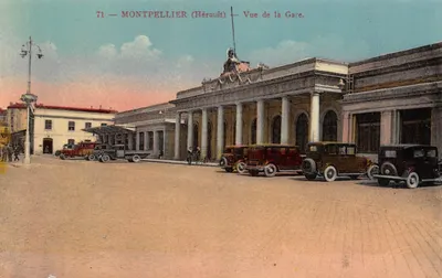 Montpellier (Hérault) — Vue de la Gare — éditeur IMPRIMÉ SUR LA CARTE n°71