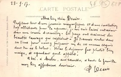 Bassin Louis-Philippe — vue du lac avec rocher de la Vierge — C.L.B. n° 844 — Verso