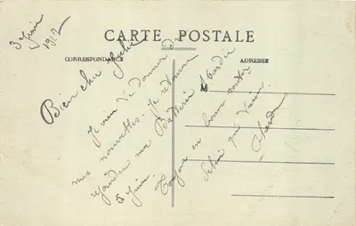 Provins — Intérieur de la Grange aux Dîmes — Musée lapidaire de la Société d'Arthéologie, éditeur A. Vernant — Verso