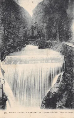 Chutes du Guiers — Entrée du Désert — Route de la Grande-Chartreuse — Édition M. Bourcier, Grenoble, n°529