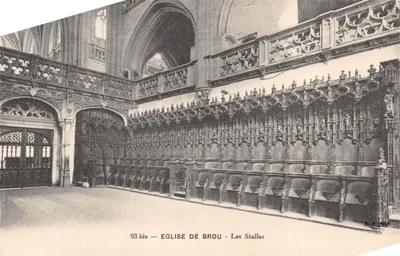 Église de Brou — Les Stalles — éditeur B. Frossard, n° 93 bis