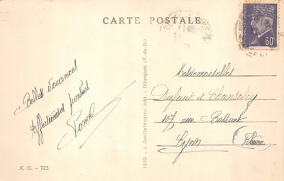 Le Mont-Dore et La Bourboule — Cascade de la Vernière — J. Gouttetfangeos, éditeur — 뒷면