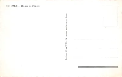 Paris — Opéra Garnier — éditeur Chantal — Verso