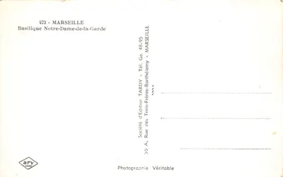 Basilique Notre-Dame-de-la-Garde — Marseille — éditeur TARDY — पीछे