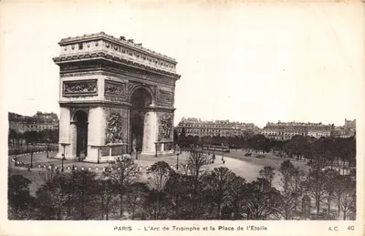 Paris — L'Arc de Triomphe et la Place de l'Étoile — éditeur A.C. n° 40