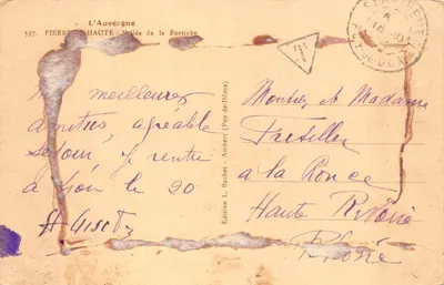 L'Auvergne — Vallée de la Fortiche — Édition L. Bachet - Ambert (Puy-de-Dôme) n° 337 — पीछे