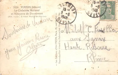 Cimetière National de Douaumont — Ossuaire — Éditeur YVON — पीछे