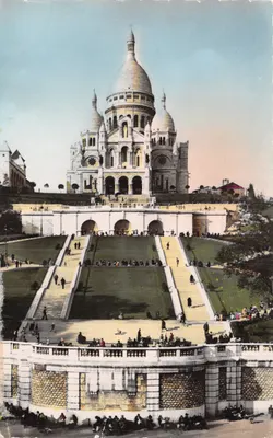 Paris - Le Sacré-Cœur — vue de la basilique et des escaliers, éditeur Éditions Superlux - Paris, n°3
