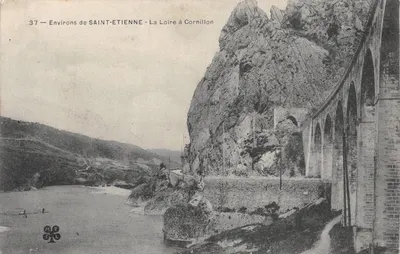 Environs de SAINT-ETIENNE — La Loire à Cornillon — Éditeur M.P. ST ETIENNE, n°37