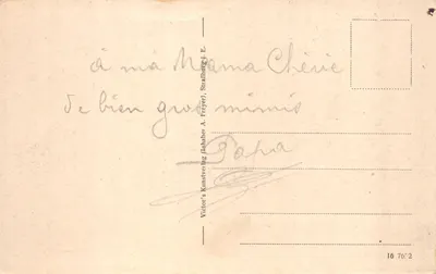 Strasbourg i. E. — Hauptpost (Grande Poste) — éditeur Victor's Kunstverlag, n° 67 — 뒷면