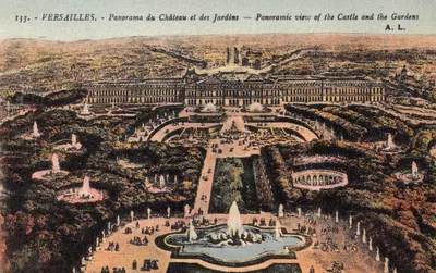 Versailles — Panorama du Château et des Jardins — A.L. éditeur, n° 133