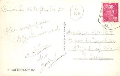 Trois-Épis — vue panoramique des bâtiments et forêt — éditeur C.A.P — 裏面