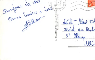 Vue de la Promenade des Anglais — Nice — Éditeur L. GILLETTA & Cie — Verso