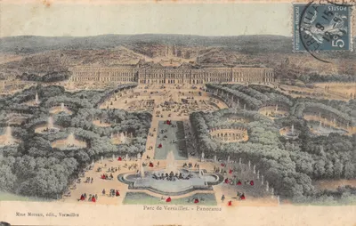 Parc de Versailles — Panorama — Mme Moreau, édit., Versailles