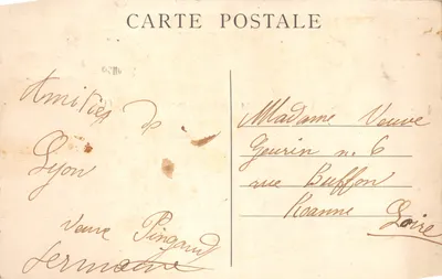 LYON - N.-D. DE FOURVIÈRE - VISTA GERAL — editor IMPRESSO NA CARTA — Verso