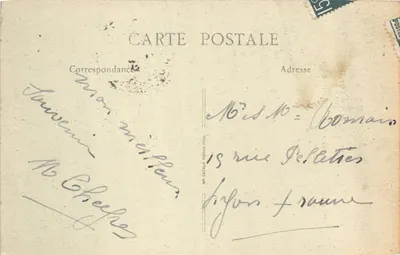 Chapelle de l'Hôpital — façade ornée de rosace — Édition Bazar de la Menagère, n°90 — पीछे