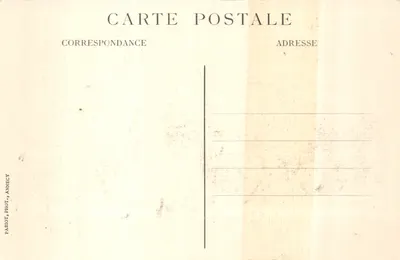 Lake Annecy — The Castle and the Dents de Lanfont — Picturesque Sites of Savoy, n°206, publisher DUINGT — Back