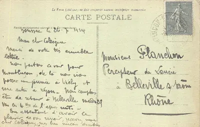 Boussac (Creuse) — Les Pierres Jaumâtres - La Boussaquine — éditeur A. Des Népessac, lith. à Cognac — 裏面