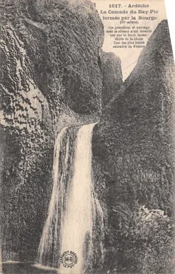 La Cascade du Ray-Pic — site grandiose et sauvage de 60 mètres dans l'Ardèche — éditeur Marguerit Brennon
